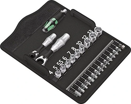 Wera Kraftform Kompakt Zyklop Mini 2 Bitset/Steckschlüsselsatz inkl. Tasche, 27-tlg.