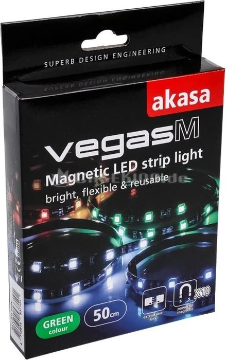 Akasa Vegas M, LED-Streifen, schwarz