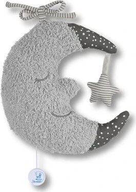 Sterntaler Spieluhr groß Mond Baylee 21cm grau