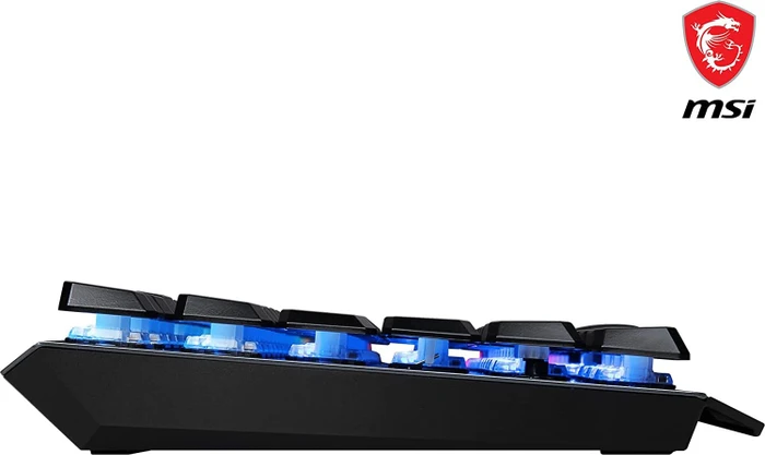 MSI Vigor GK50 Low Profile TKL, LEDs RGB, Kailh Choc LOW PROFILE WHITE, USB, DE