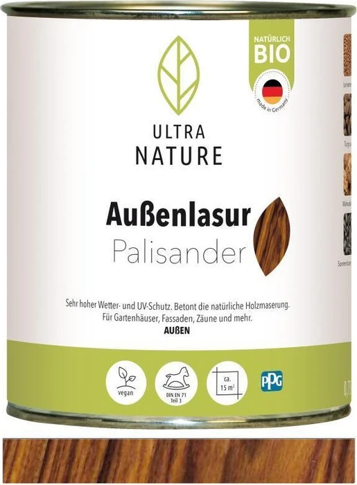 Ultra Nature Außen-Lasur palisander, 750ml