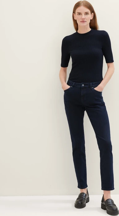 Tom Tailor Tapered Jeans Jeans dark stone blue black denim (Damen)