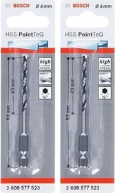 Bosch Professional HSS PointTeQ Spiralbohrer, 4x43x83mm, 1 Stück