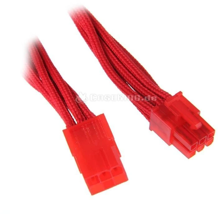 BitFenix Alchemy 6-Pin PCIe Verlängerung 45cm, sleeved rot/rot