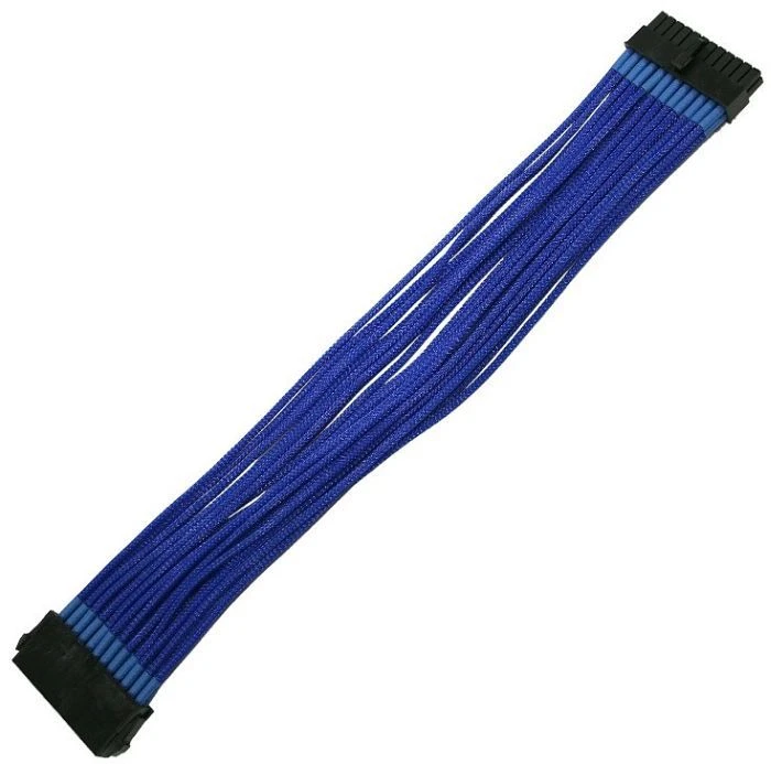 Nanoxia 24-Pin ATX Verlängerung 30cm, sleeved blau