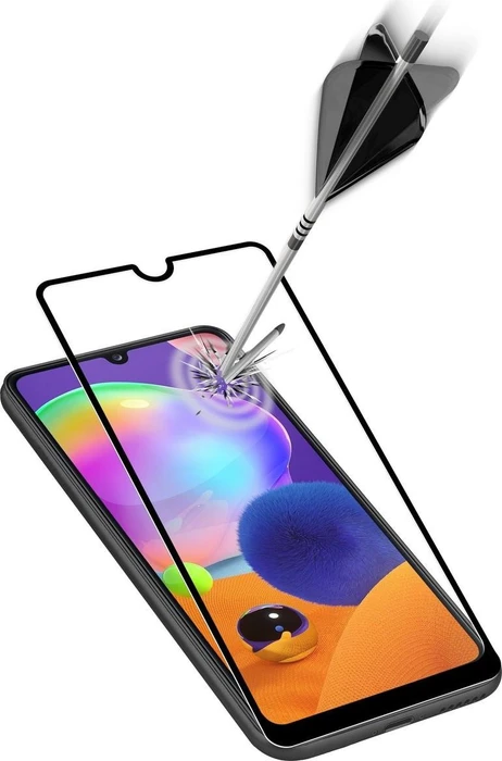 Cellularline Impact Glass Capsule für Samsung Galaxy A31 schwarz