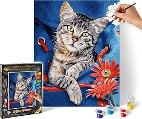 Schipper Arts & Crafts Malen nach Zahlen Katze im Rucksack