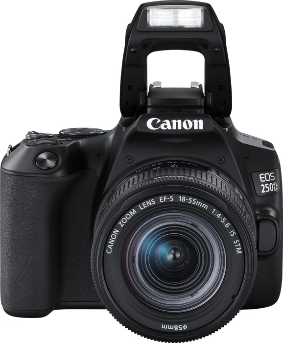 Canon EOS 250D schwarz mit Objektiv EF-S 18-55mm 4.0-5.6