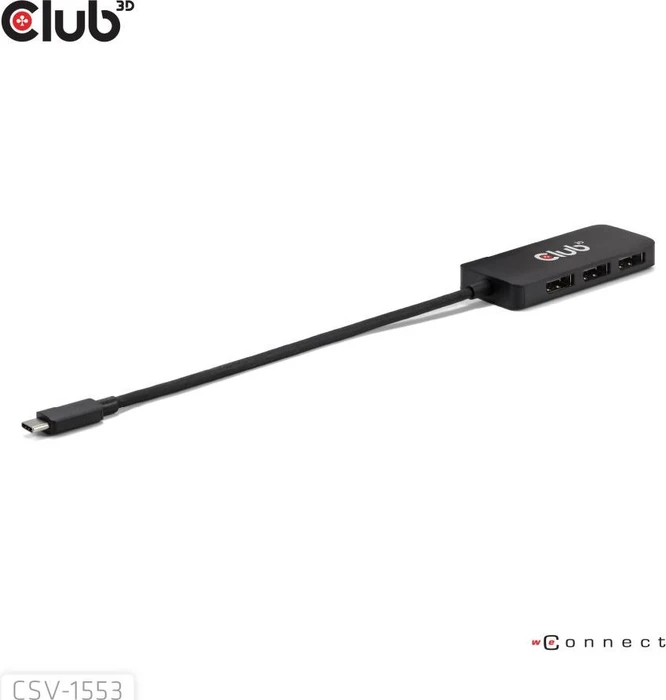Club 3D Multi Stream Transport MST Hub, USB-C mit DisplayPort 2.1 auf 3x DisplayPort Adapter