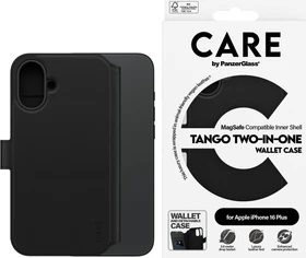 PanzerGlass Care Feature Case Tango Two-in-One Wallet MagSafe für Apple iPhone 16 Plus schwarz (1331)