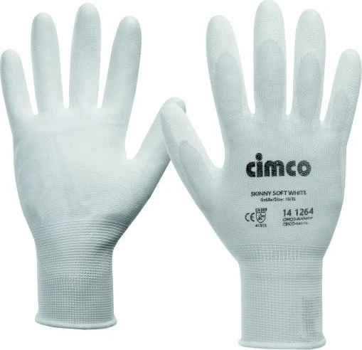 Cimco 14 1263 Skinny Soft White Arbeitshandschuhe 9/L