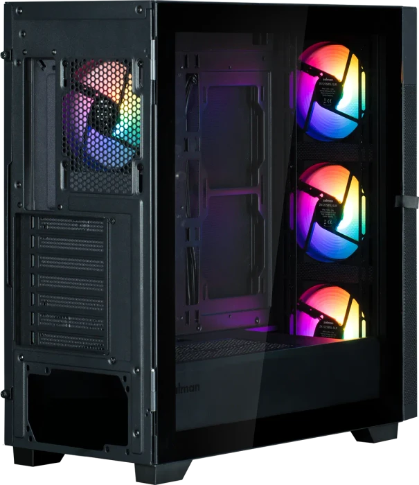 Zalman S5 Neo Black, schwarz, Glasfenster