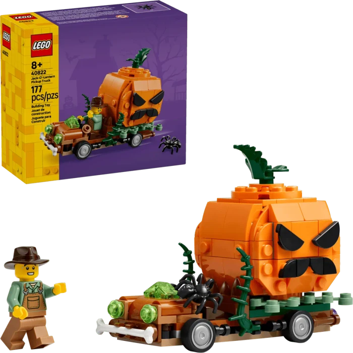LEGO Halloween - Pickup mit Halloweenkürbis