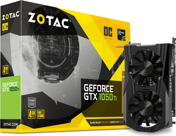Zotac GeForce GTX 1050 Ti OC Edition, 4GB GDDR5, DVI, HDMI, DP