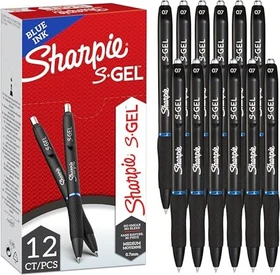 Sharpie S-Gel 0.7mm Gelroller (Mine) schwarz, 12er-Pack