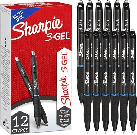 Sharpie S-Gel 0.7mm Gelroller (Mine) schwarz, 12er-Pack