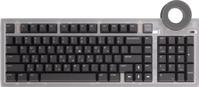 Lenovo Yoga Creative Keyboard, AngryMiao Edition, LEDs RGB, hot-swap, Light Sakura Silent, USB, US