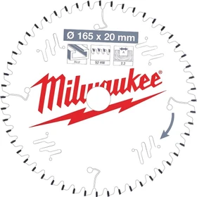 Milwaukee CSB P Alu TF Kreissägeblatt 52Z, 165x2.2x20mm, 1 Stück