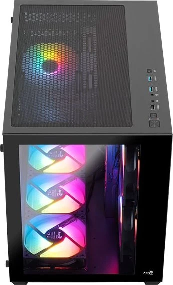 AeroCool Dryft Mini [V1], Lüfter LED Fixed RGB, Glasfenster
