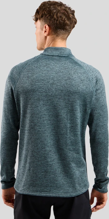 Odlo Tencia Midlayer Half Zip Funktionsshirt langarm provincial blue melange (Herren)