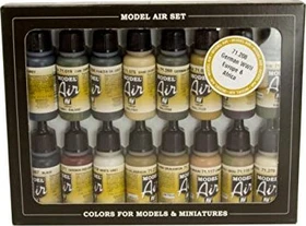 Vallejo Model Air German Colors WWII Europe & Africa Farbset, 16-tlg.