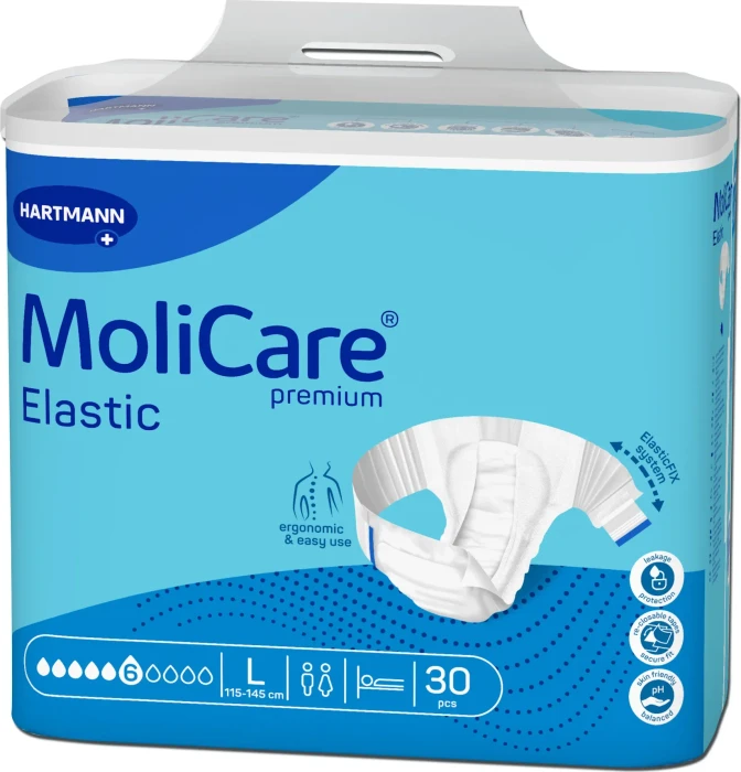 Hartmann MoliCare Premium Elastic 10 Tropfen Schutzhose Größe L, 90 Stück (3x 30 Stück)
