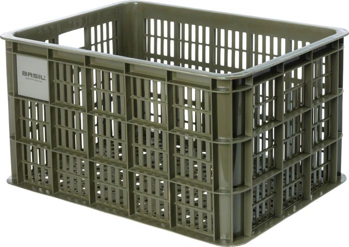 Basil Crate L Fahrradkorb moss green