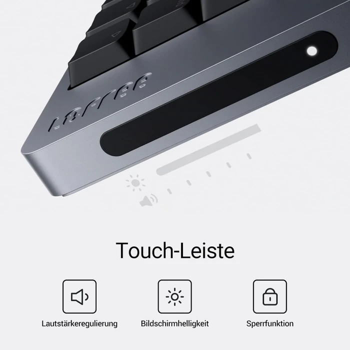 Lofree Flow 2 84, Silver, LEDs weiß, Kailh LOW PROFILE Surfer, USB/Bluetooth, US