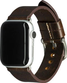 dbramante1928 Armband Bornholm für Apple Watch 42mm/44mm Dark Brown/silber