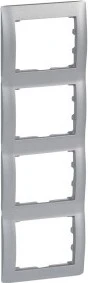 Legrand Pro21 Galea Rahmen 4-fach senkrecht, soft aluminium