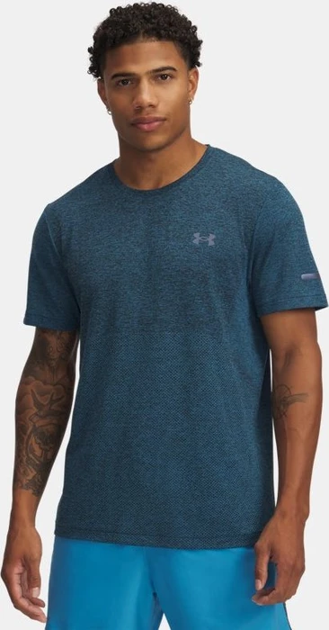 Under Armour Seamless Stride Funktionsshirt kurzarm ether blue/reflective (Herren)
