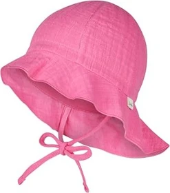 Sterntaler Sonnenhut aus Baumwoll Musselin mit Nackenschutz Hut magenta (Junior)