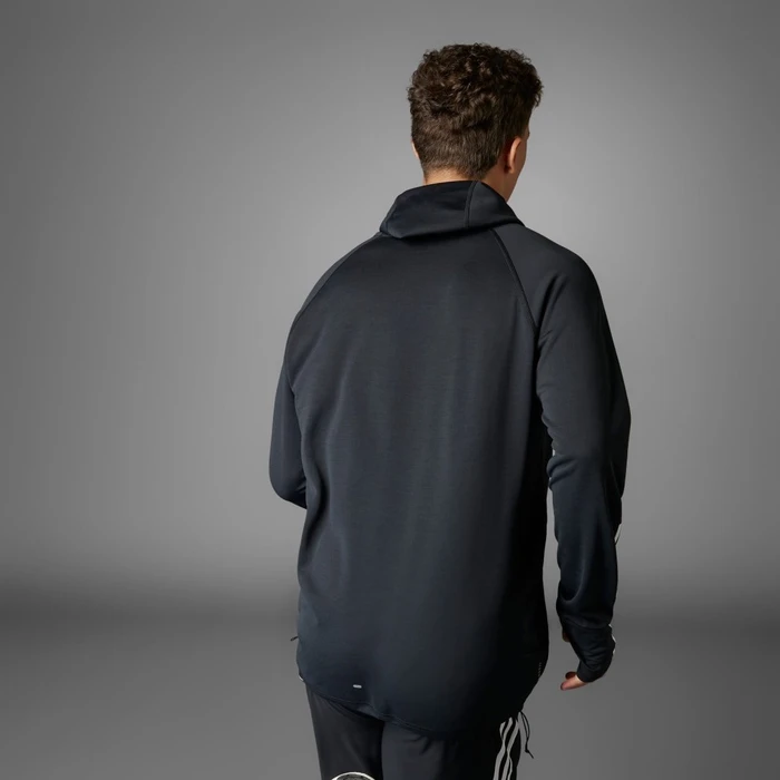 adidas Own The Run 3-Streifen Hoodie schwarz (Herren)