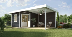 Weka 213 B 541x238cm Gartenhaus anthrazit