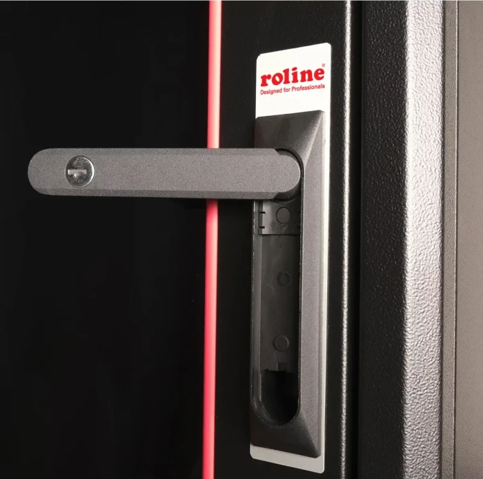 Roline / Secomp Basic 19" Netzwerkschrank 32HE, montiert, Glastür, IP20, RAL 9005, 600mm tief