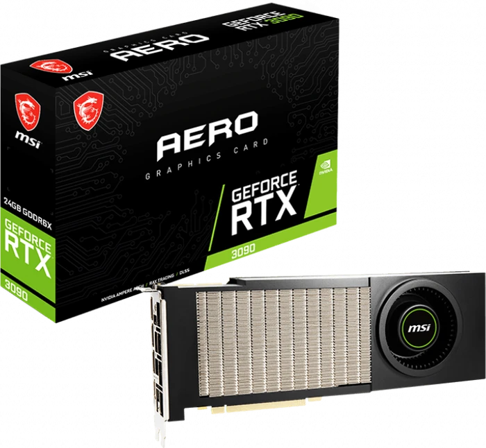 MSI GeForce RTX 3090 Aero 24G, 24GB GDDR6X, HDMI, 3x DP