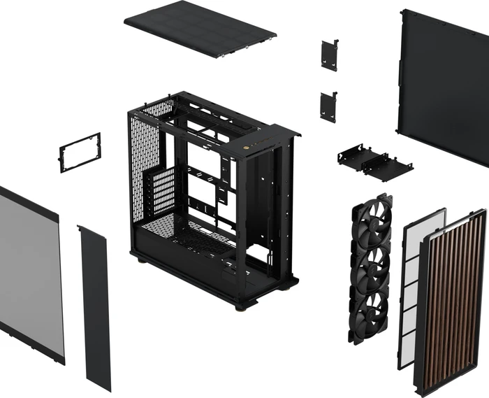 Fractal Design North XL RC Charcoal Black TG Dark, Glasfenster