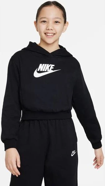 Nike Sportswear Club Fleece Kurz Hoodie schwarz/weiß (Junior)