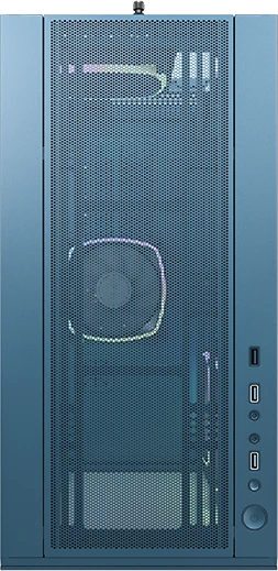 Montech Sky Two, blau, Glasfenster