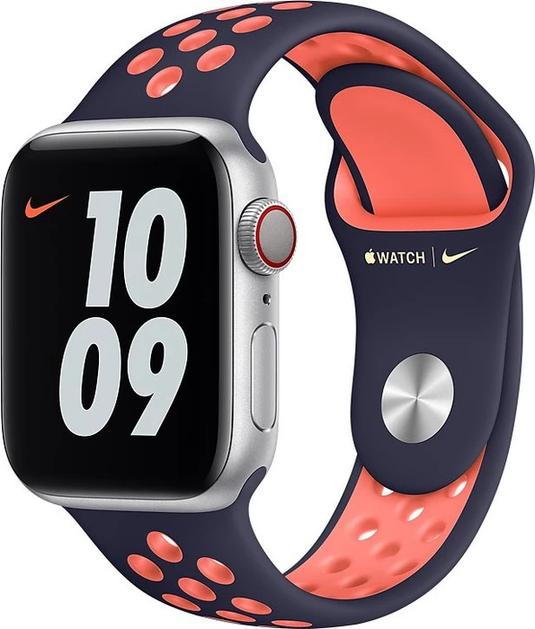 Apple Nike Sportarmband Regular für Apple Watch 40mm Blue Black/Bright Mango