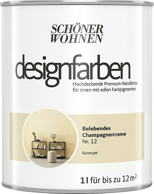 Schöner Wohnen Designfarben innen belebendes champagnercreme, 1l