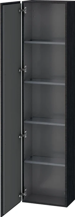 Duravit L-Cube Hochschrank 400 x 243 x 1760 mm eiche schwarz matt