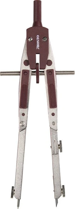 Aristo Profi Schnellverstellzirkel 2 Gelenke, Universaladapter, silber/weinrot, Klarsichtetui