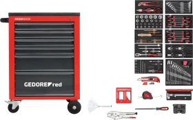 Gedore red R21560002 Mechanic Werkzeugwagen bestückt inkl. 166-tlg. Zubehör