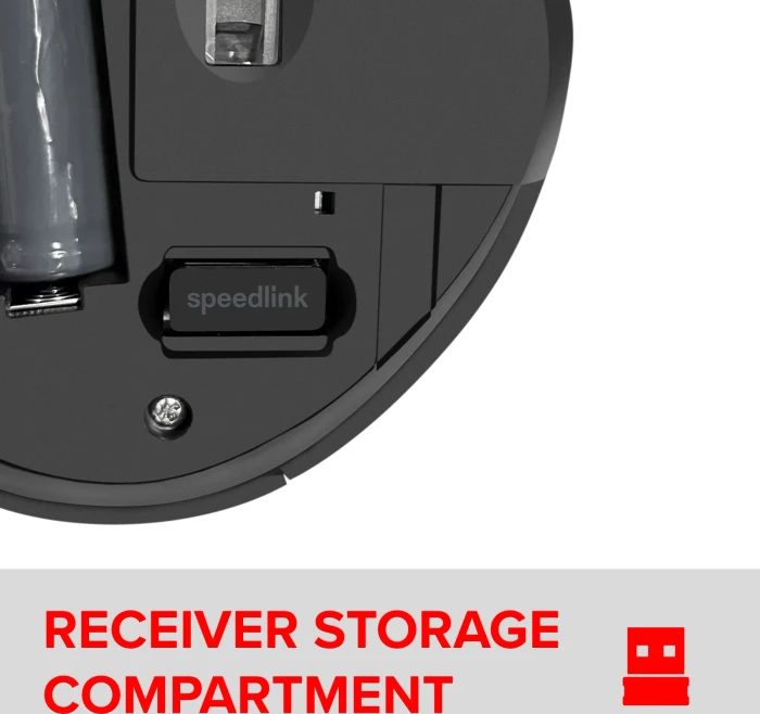 Speedlink Snappy Rechargeable Silent Wireless Mouse, schwarz, USB