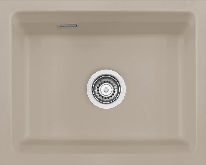 systemceram Kara 50 U/g Unterbau Becken mittig fango