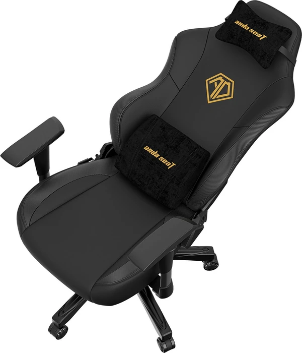 Anda Seat Phantom 3 L Gamingstuhl, Elegant Black, Kunstleder schwarz/Logo gold