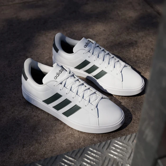 adidas Grand Court 2.0 cloud white/shadow green/carbon