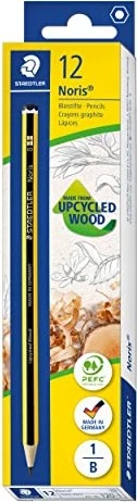 Staedtler Noris 120 Bleistift B graphit, schwarz/gelb, 12er-Pack