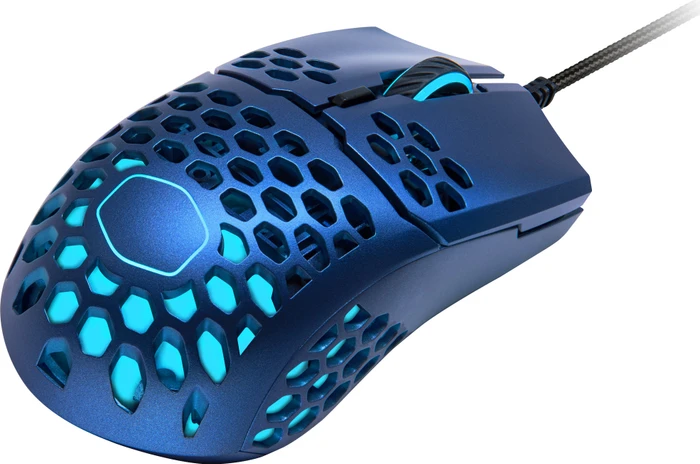 Cooler Master MasterMouse MM711 Blue Steel Edition RGB Gaming Maus blau, USB